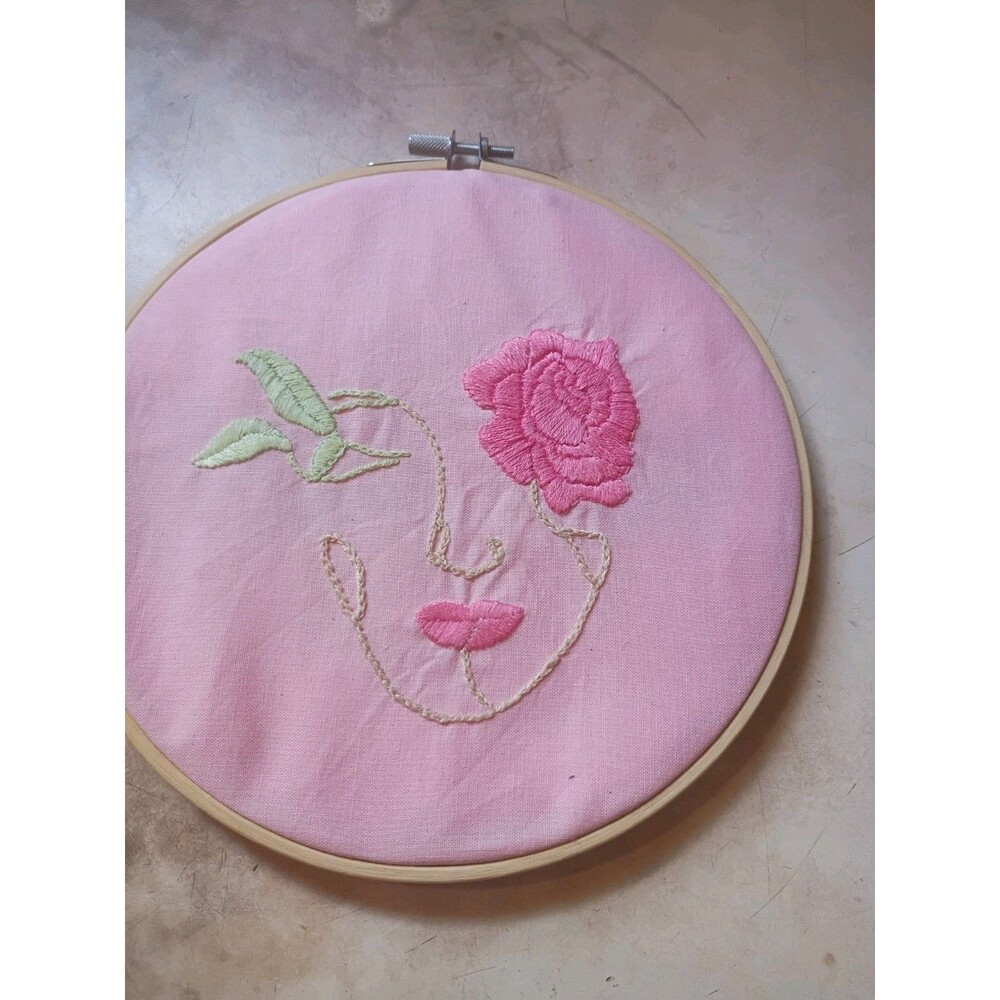 Story-Driven "Bloom" Hand-Embroidered Hoop Art Survivor & Strength Gift 8"